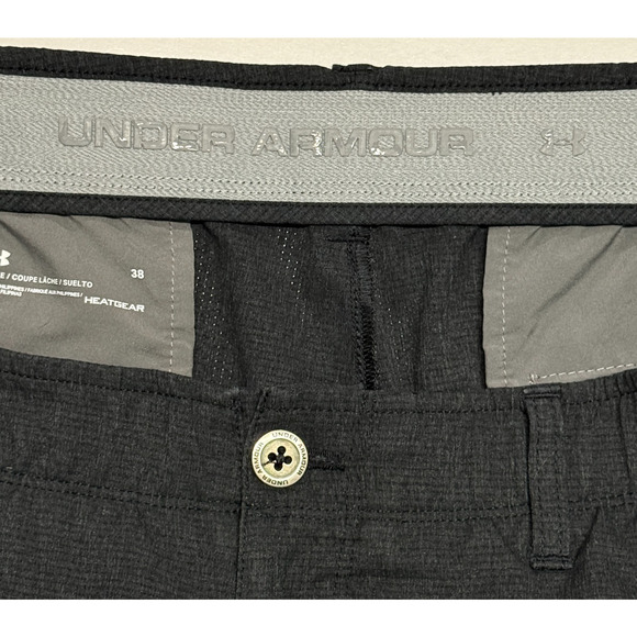 Under Armour Shorts Mens 38 Gray Heat Gear Shirt Gripper Golf Measures 38X11 - Picture 5 of 8